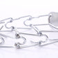 Metal chain dog collar links with round prong connectors