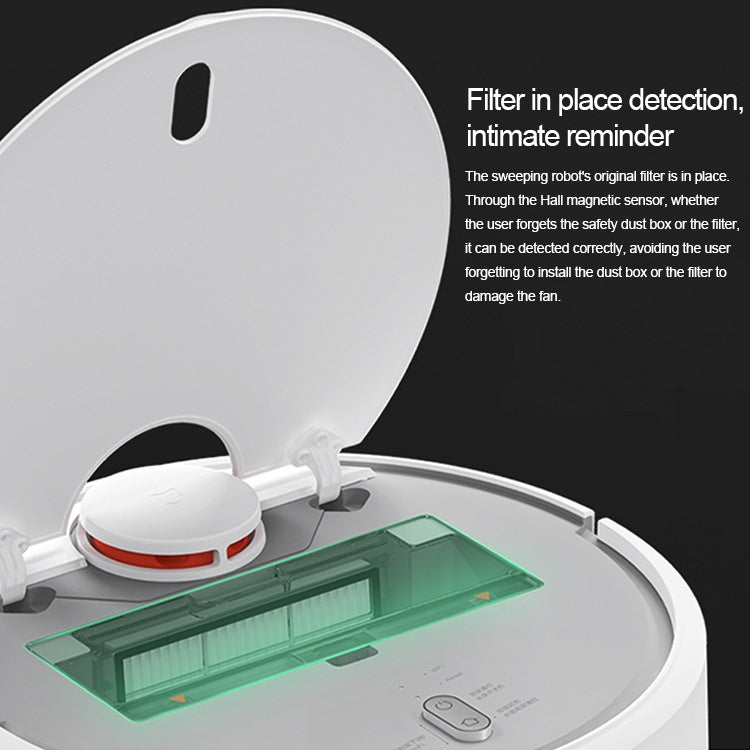 Green-framed washable filter insert placed in dust box housing with pleated media