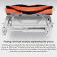 Orange main brush roller with black bristles on a white housing frame