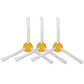 Robot vacuum side brush set with yellow hubs and white bristles