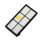 iRobot Roomba replacement HEPA filter with white pleated media in black frame