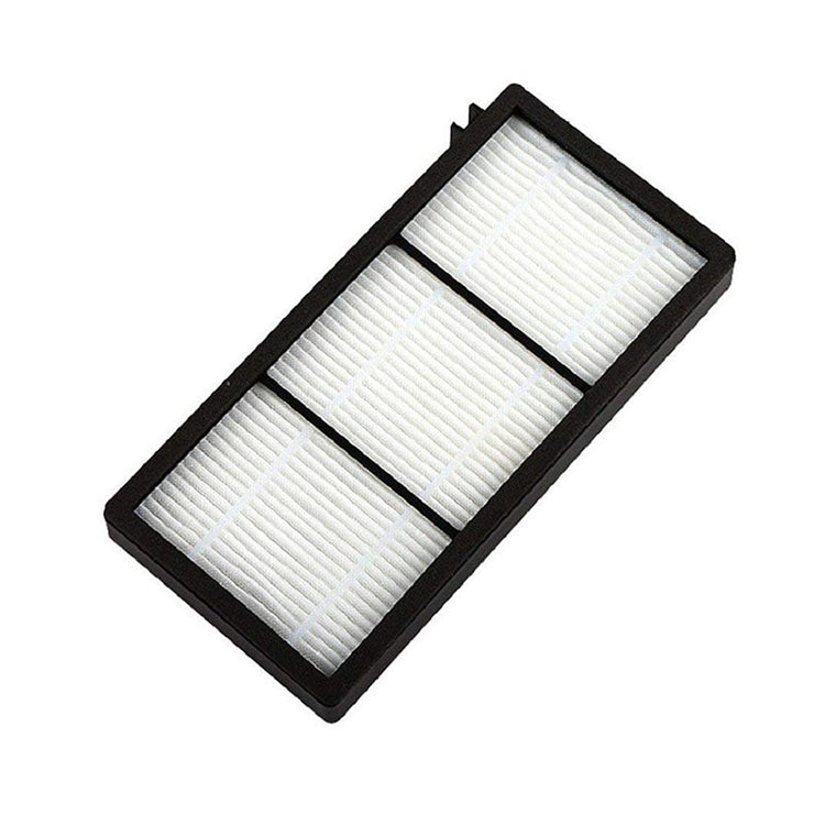 iRobot Roomba replacement filter with white pleated media and yellow tab