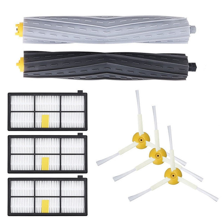 iRobot Roomba accessory set with main brushes, side brushes, and three filter units