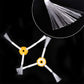 Set of robot side brushes with yellow hubs and white bristle arms
