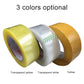 Set of three packing tape rolls: transparent yellow, transparent white, and yellow
