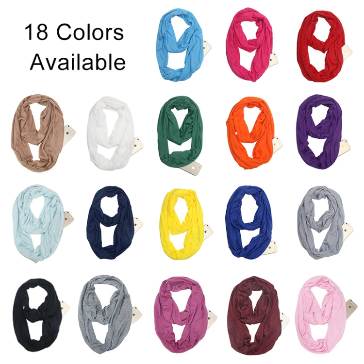 Infinity scarf color assortment in multiple solid shades, loop scarves shown