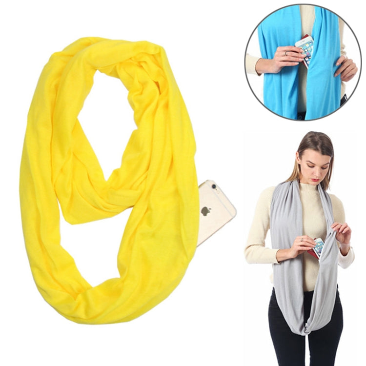 Yellow solid infinity scarf, soft draped loop for winter layering