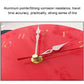 Red ice cream cone wall clock close-up of hands and gold screw center