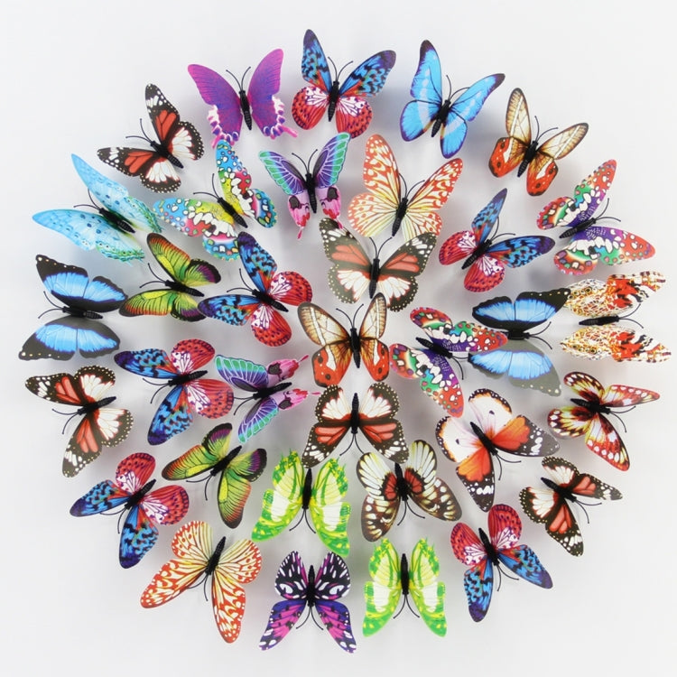 Assorted butterfly fridge magnets, tightly grouped colorful wing designs, 10 pcs