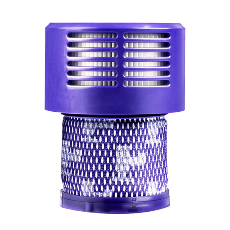 Washable vacuum dust filter cartridge, purple top with vent slots over mesh
