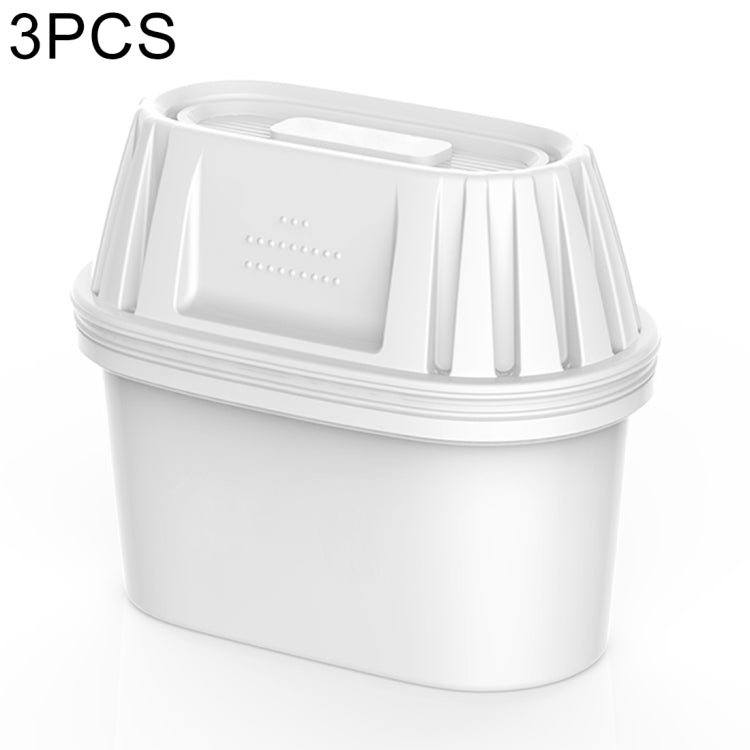 White plastic kettle inlet filter element, 3-pack, with ridged top and indicator dots