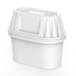White plastic kettle inlet filter element, 3-pack, ridged top and rectangular side panel