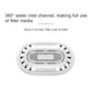 Kettle inlet filter element underside with oval vent cover and four mounting holes