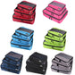 3-piece stackable zippered travel storage bags with waterproof polyester, multiple pouches