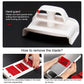 Stainless steel cutter with handle hand guard and removable red blade modules