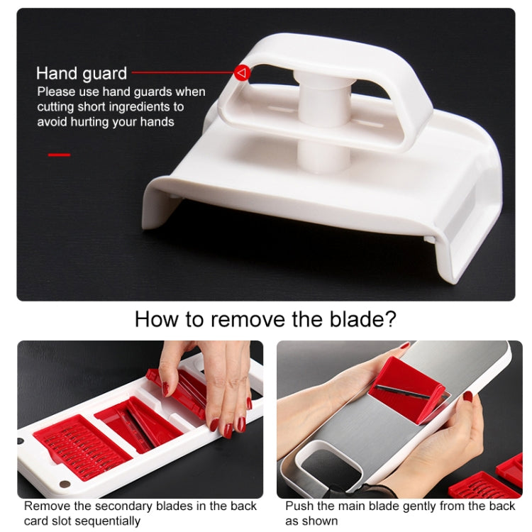 Stainless steel cutter with handle hand guard and removable red blade modules
