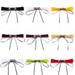 Assorted velvet choker necklace set with silver clasps and ribbon bow ties