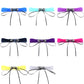 Assorted velvet choker necklace set in blue and purple tones with silver clasps