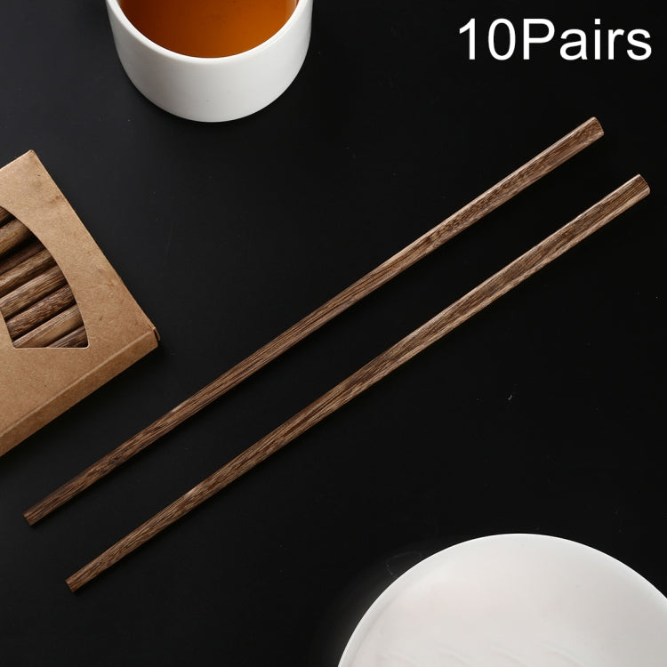 Natural wenge wooden chopsticks pair with non-slip ridged tips