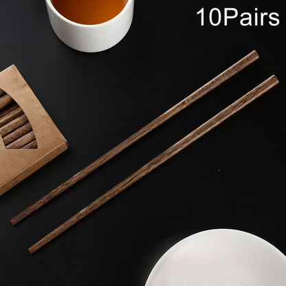 Natural wenge wooden chopsticks pair with non-slip ridged tips