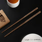 Natural wenge wooden chopsticks pair, non-slip tips, 25 cm length shown