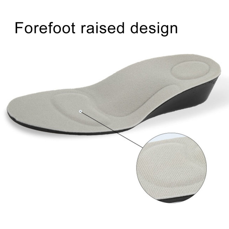 Light gray insole with raised forefoot design and dark heel lift base