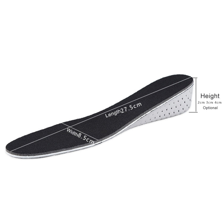 Shoe insole dimensions: 8.5cm wide, 27.5cm long, 2cm height