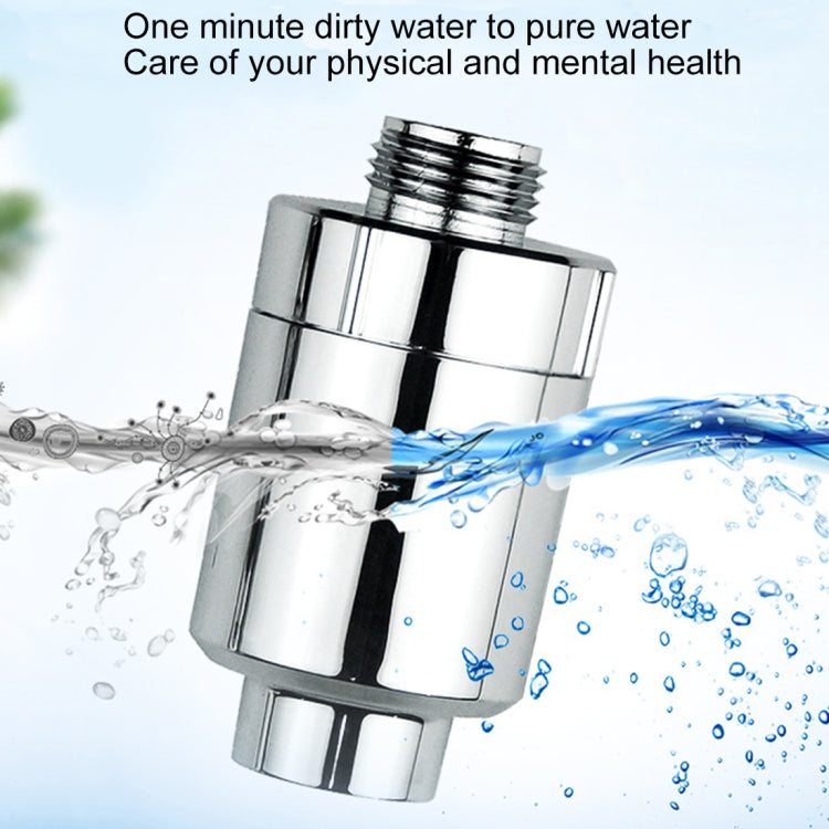 Chrome anion shower faucet chlorine filter adapter with threaded connection