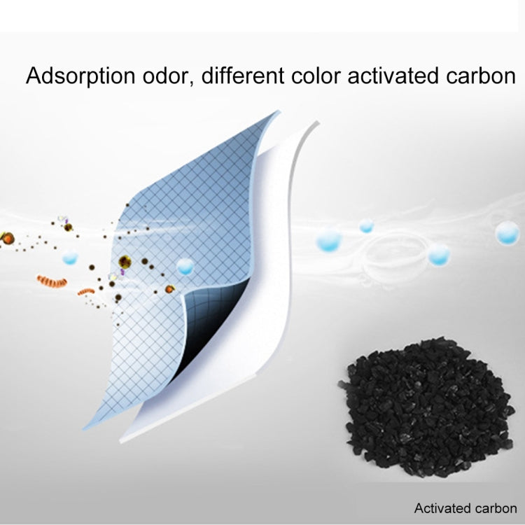 Shower filter media with activated carbon granules, dark black cartridge filling
