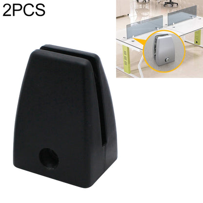 Black desk screen clamp baffle, rounded aluminum housing with mounting hole