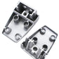 Aluminum desk screen clamp baffle base with screw holes and metal insert