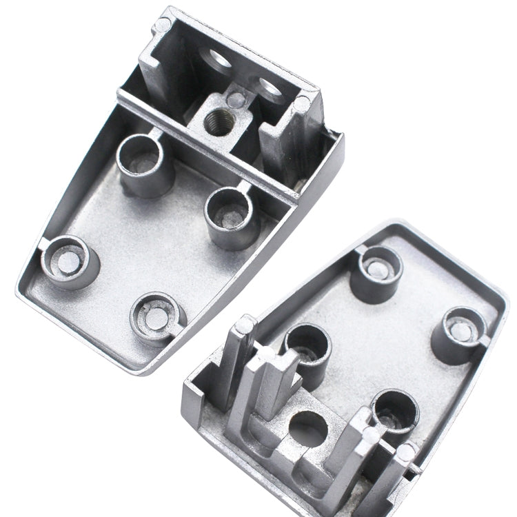 Aluminum desk screen clamp baffle base with screw holes and metal insert