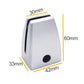 Silver desk screen clamp baffle with size markers: 30mm x 42mm x 60mm