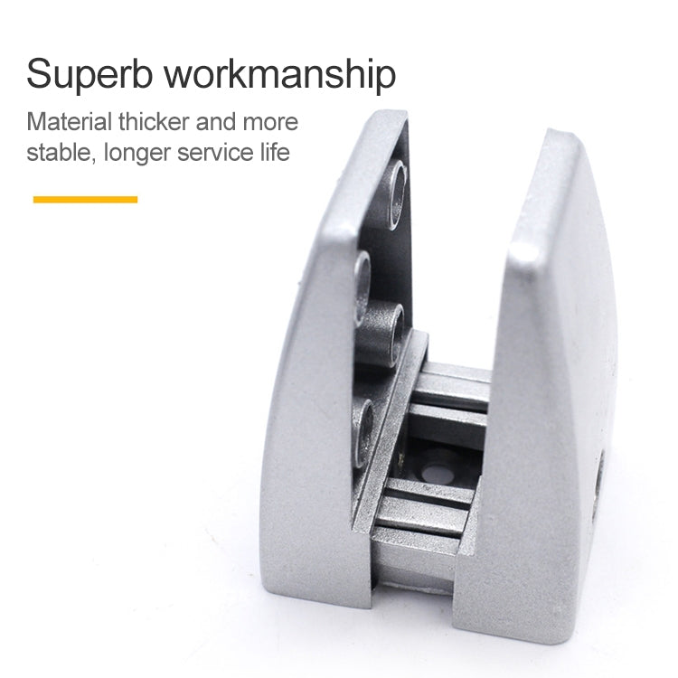 Aluminum desk screen clamp baffle with hinged track and central pivot