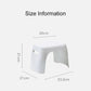 White plastic step stool with side cutout handle and open foot platform