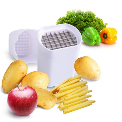 Multi-function potato slicer Q-314 with white container and grey ridged cutting blade