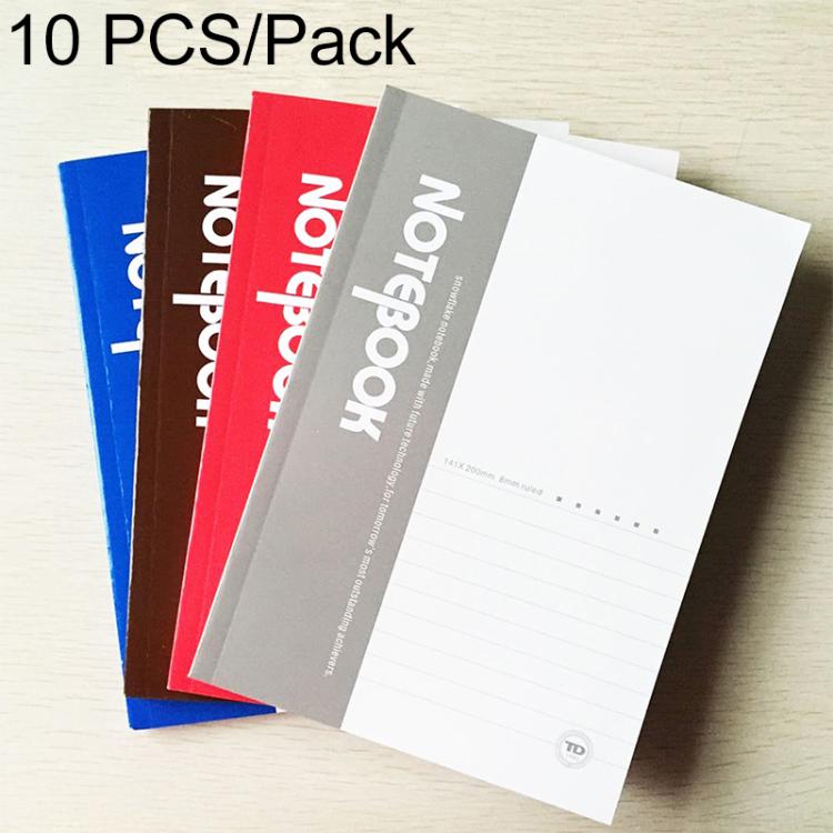 Set of A5 soft cover diaries with assorted cover colors and lined writing pages