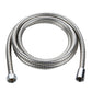 Coiled flexible stainless steel shower hose with end fittings