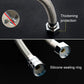 Stainless steel shower hose with silicone sealing ring and reinforced end fitting