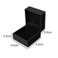 Black PU watch storage box (9.5 x 9.4 cm) with hinged lid and padded interior