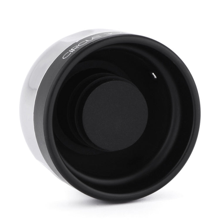 Mini champagne stopper underside, black inner seal with silver outer housing