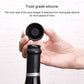 Mini champagne stopper inner seal, black silicone tip held with silver outer ring