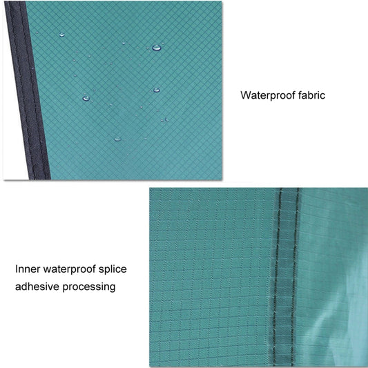 Teal waterproof mosquito net fabric with inner splice adhesive processing and seam
