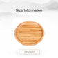 Round bamboo tea tray, light wood finish, 25 cm diameter