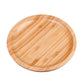 Round bamboo tea tray with smooth edge, warm wood tone, 30 cm diameter