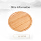 Round bamboo tea tray, natural wood grain, smooth rim, compact 30 cm size