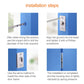 Door bead latch mounted on door frame with screws, featuring a copper spring insert