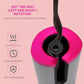 Automatic curling wand base with pink outer ring and black chamber, anti-scald design