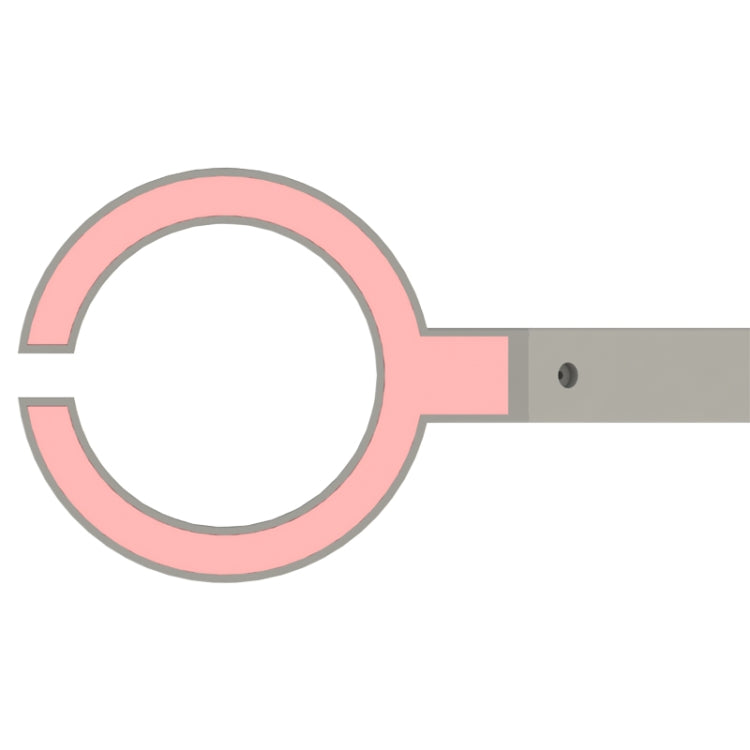 Circular vascular sensor ring with pink indicator outline