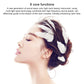 White LED neck beauty massager with arched top light bar and ergonomic handle
